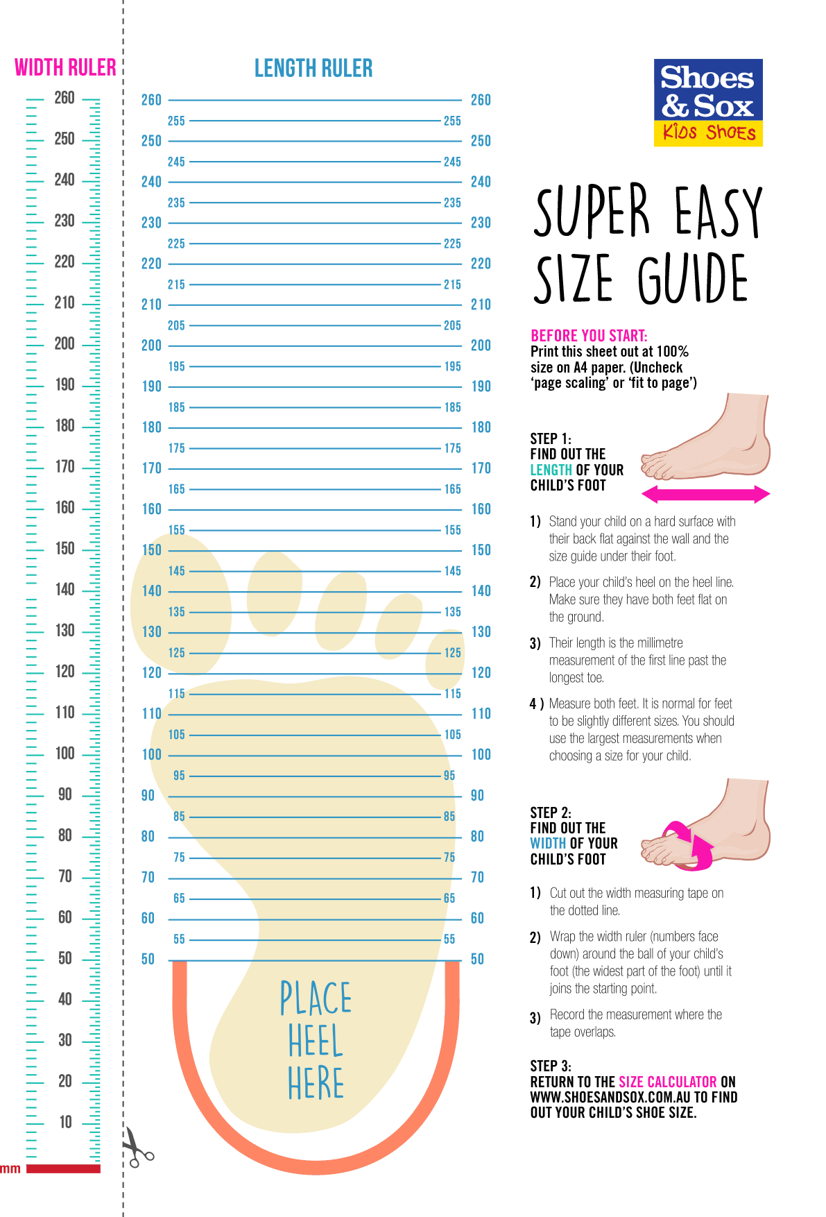 Printable Shoe Size Chart Shoe Size Chart Kids Shoe Chart Toddler